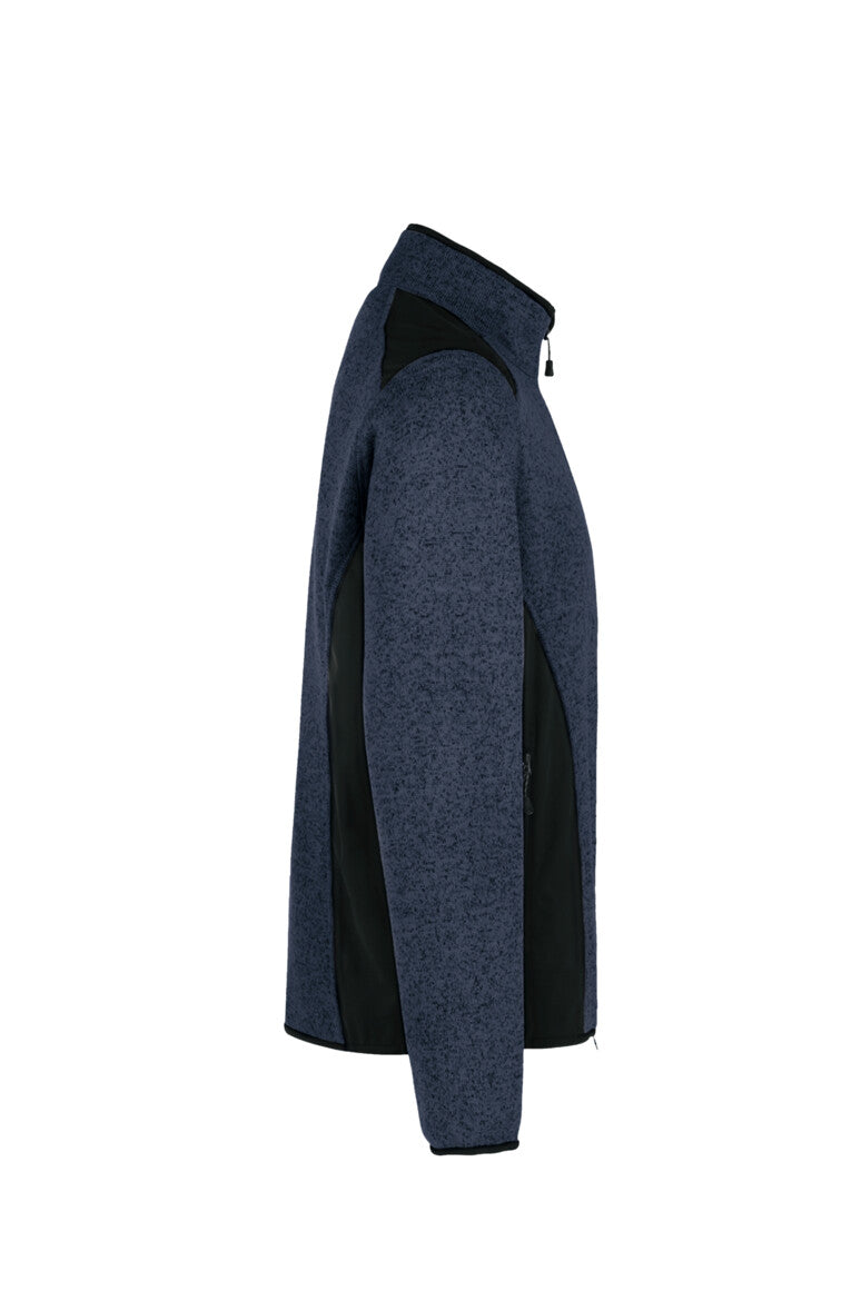 HAKRO Strickfleecejacke - marine meliert