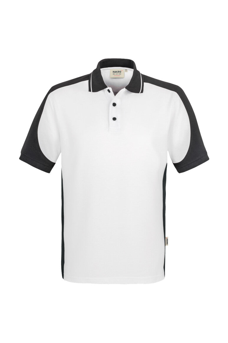 HAKRO Poloshirt Contrast MIKRALINAR® - weiß/anthrazit
