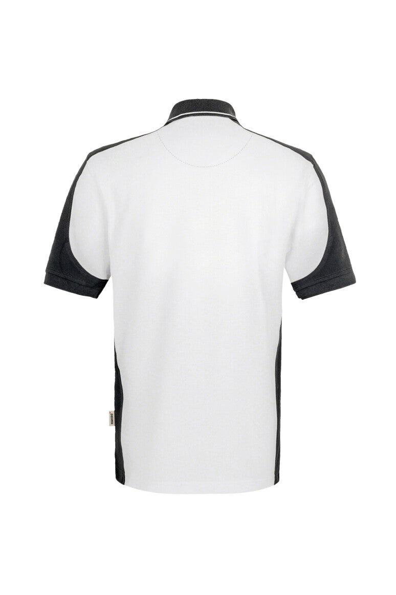 HAKRO Poloshirt Contrast MIKRALINAR® - weiß/anthrazit