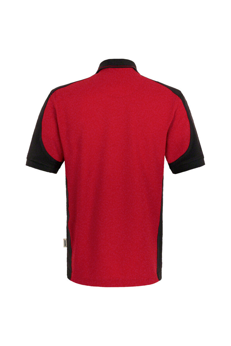 HAKRO Poloshirt Contrast MIKRALINAR® - rot/anthrazit
