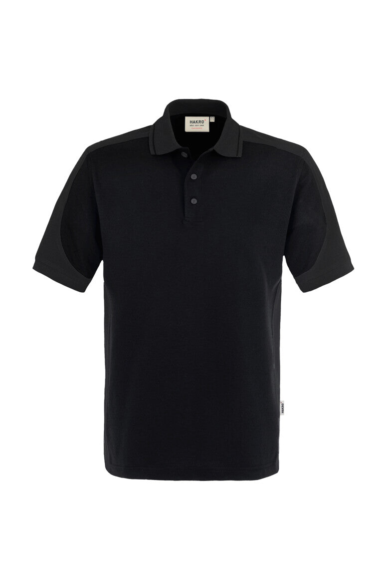 HAKRO Poloshirt Contrast MIKRALINAR® - schwarz/anthrazit