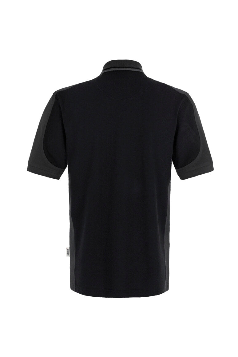 HAKRO Poloshirt Contrast MIKRALINAR® - schwarz/anthrazit