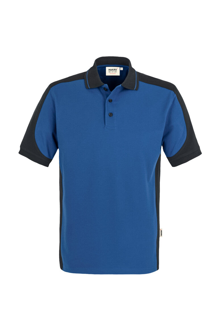 HAKRO Poloshirt Contrast MIKRALINAR® - royalblau/anthrazit
