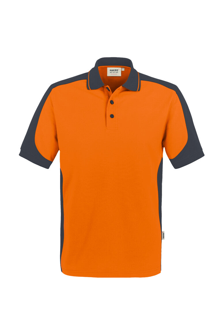 HAKRO Poloshirt Contrast MIKRALINAR® - orange/anthrazit