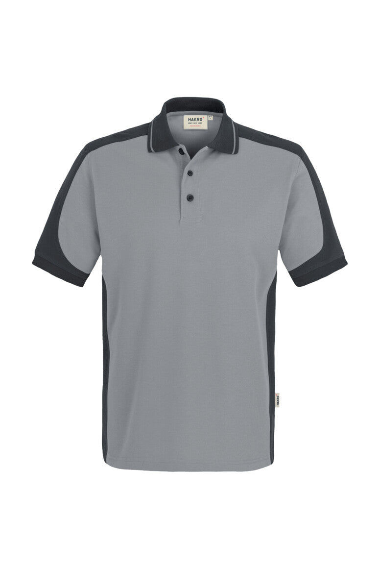HAKRO Poloshirt Contrast MIKRALINAR® - titan/anthrazit