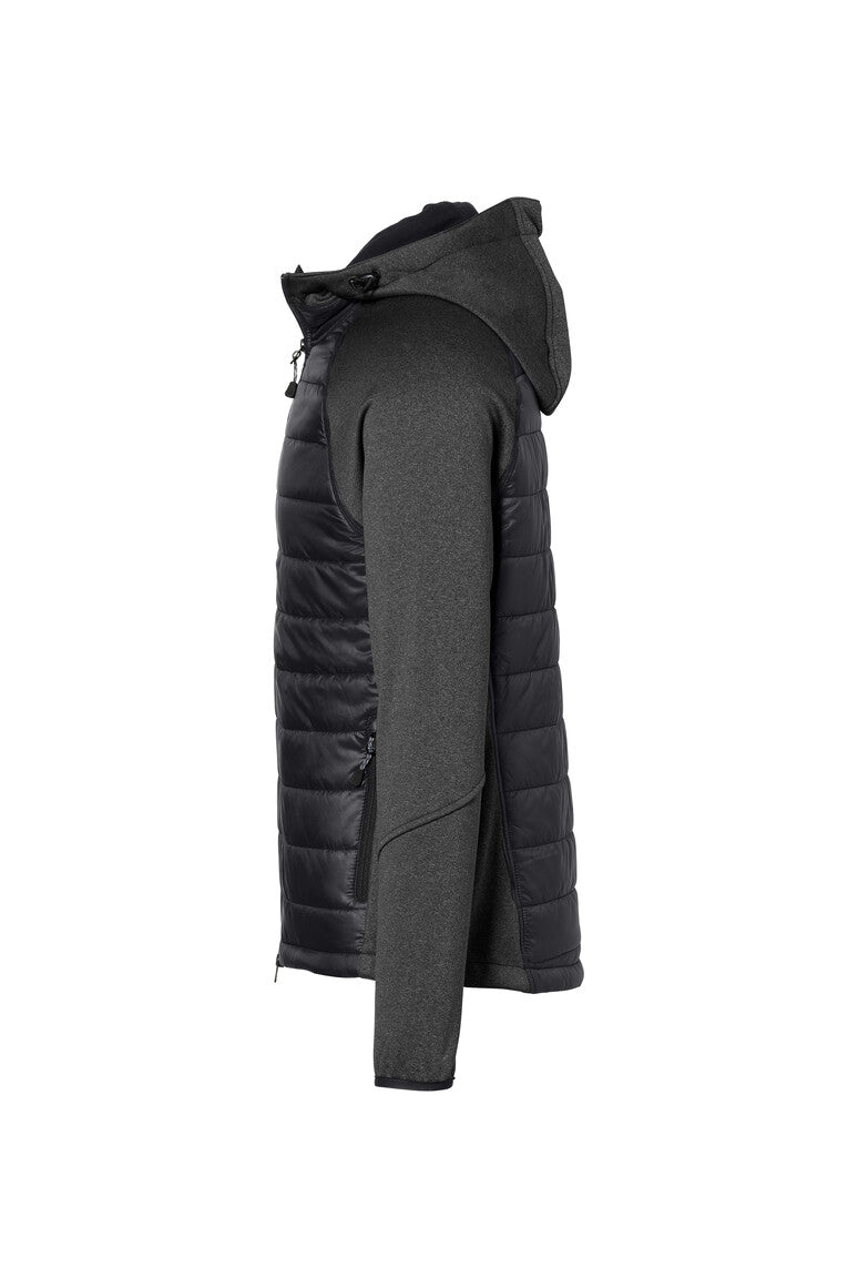 HAKRO Kapuzen-Hybridjacke Contrast - schwarz