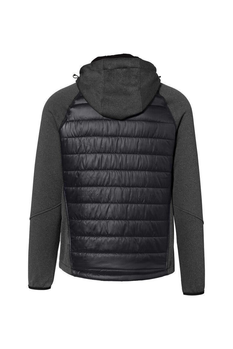 HAKRO Kapuzen-Hybridjacke Contrast - schwarz