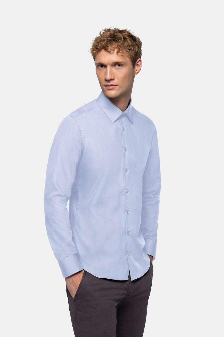 HAKRO Hemd Business Regular - himmelblau