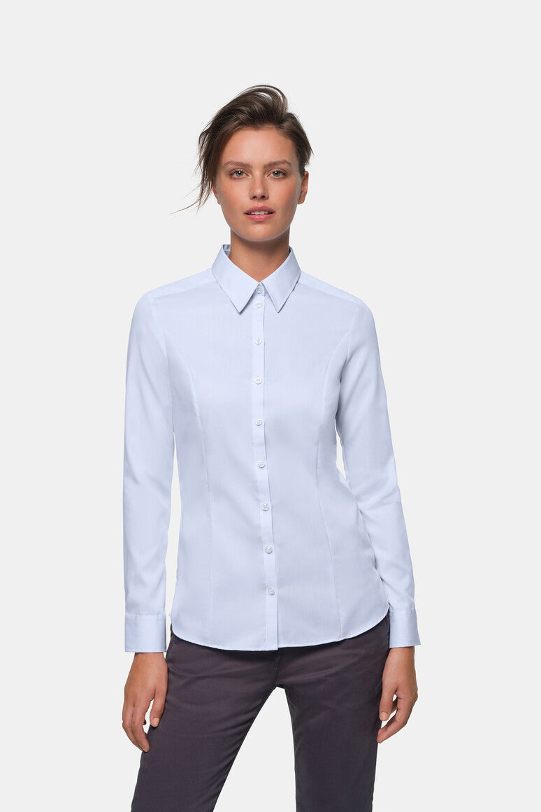 HAKRO Bluse Business - himmelblau