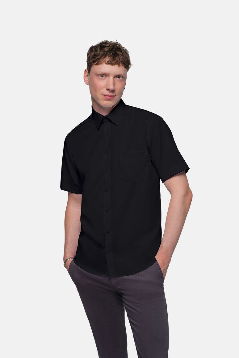 HAKRO 1/2-Arm Hemd Business Comfort - schwarz
