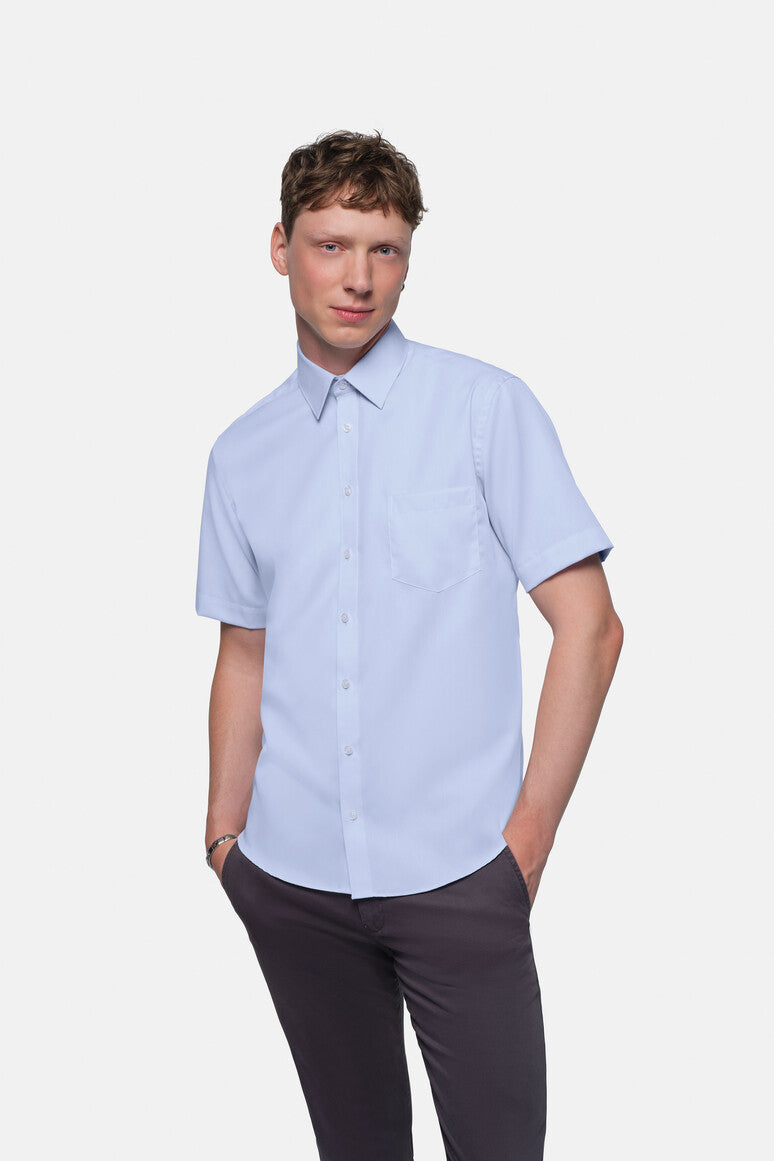 HAKRO 1/2-Arm Hemd Business Comfort - himmelblau