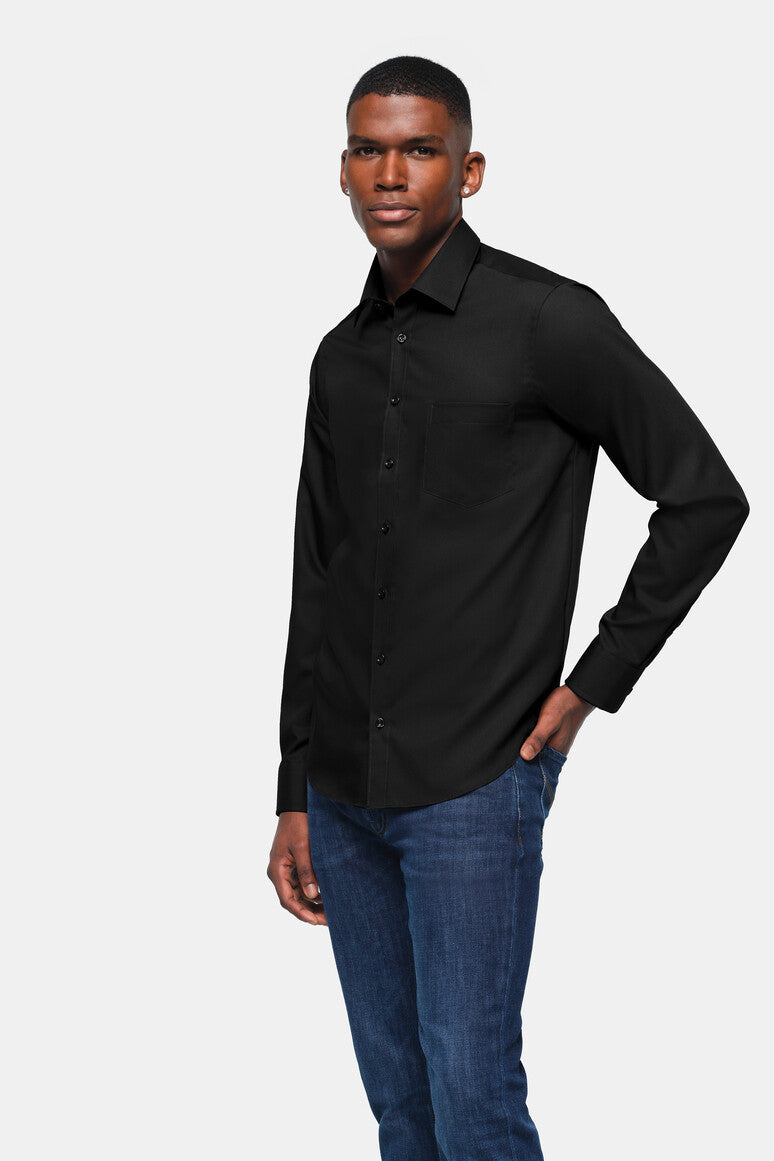 HAKRO Hemd Business Comfort - schwarz
