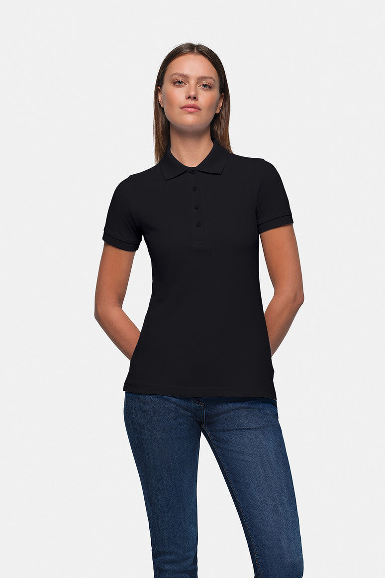 HAKRO Damen Poloshirt Classic - schwarz