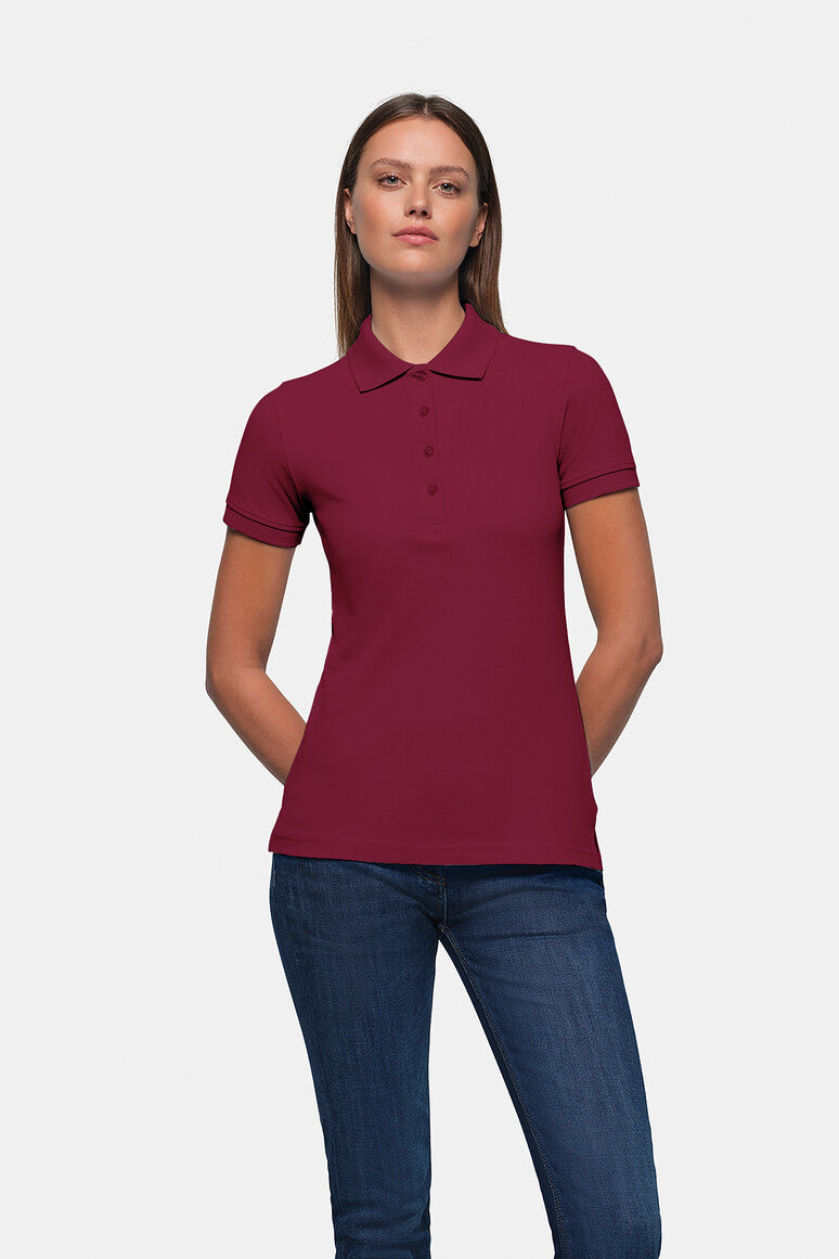 HAKRO Damen Poloshirt Classic - weinrot