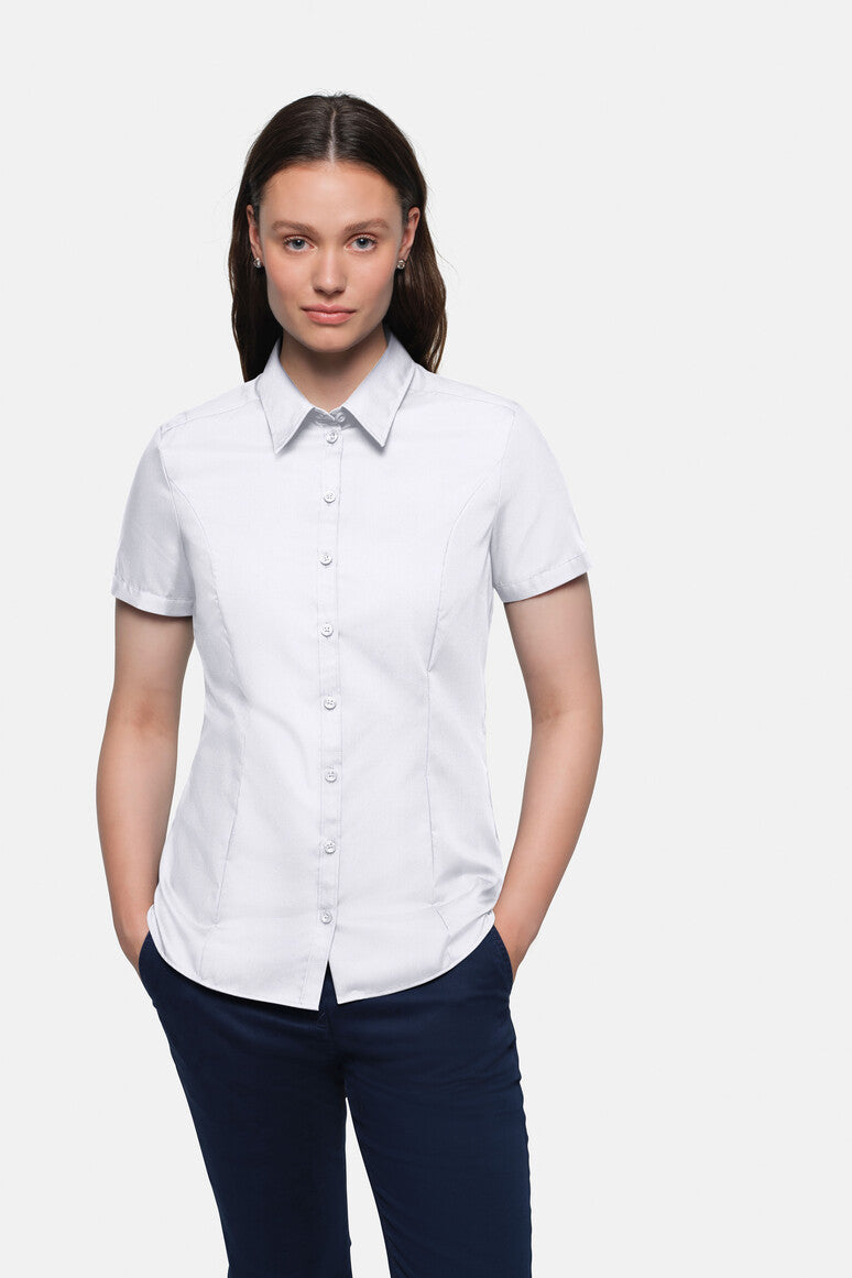 HAKRO 1/2-Arm Bluse Business - weiß
