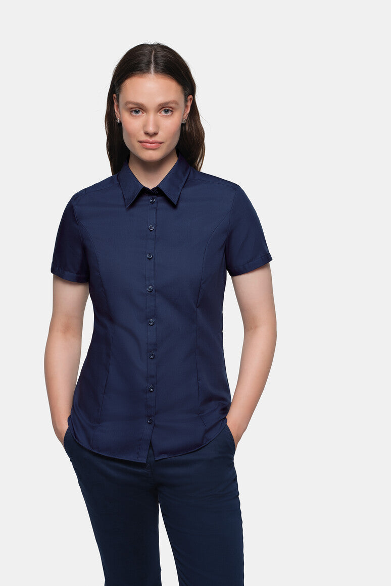 HAKRO 1/2-Arm Bluse Business - marine