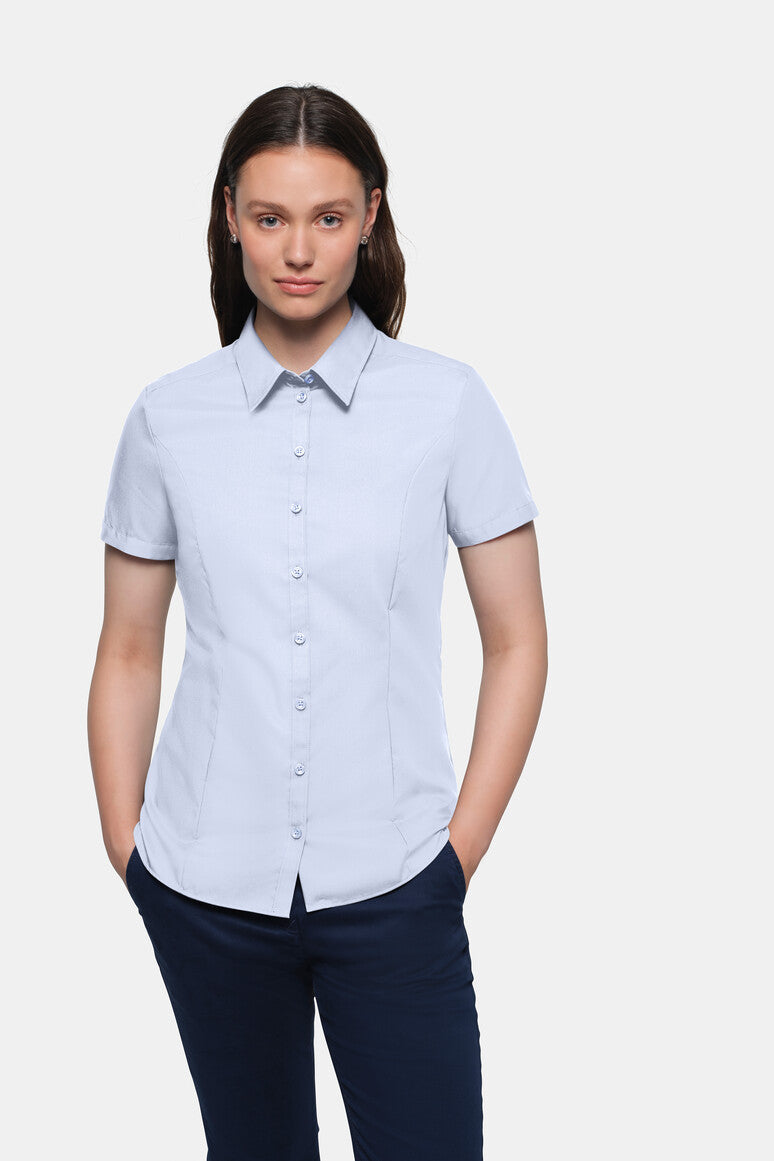 HAKRO 1/2-Arm Bluse Business - himmelblau