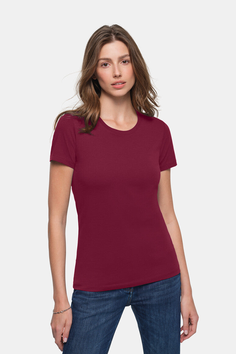 HAKRO Damen T-Shirt Classic - weinrot
