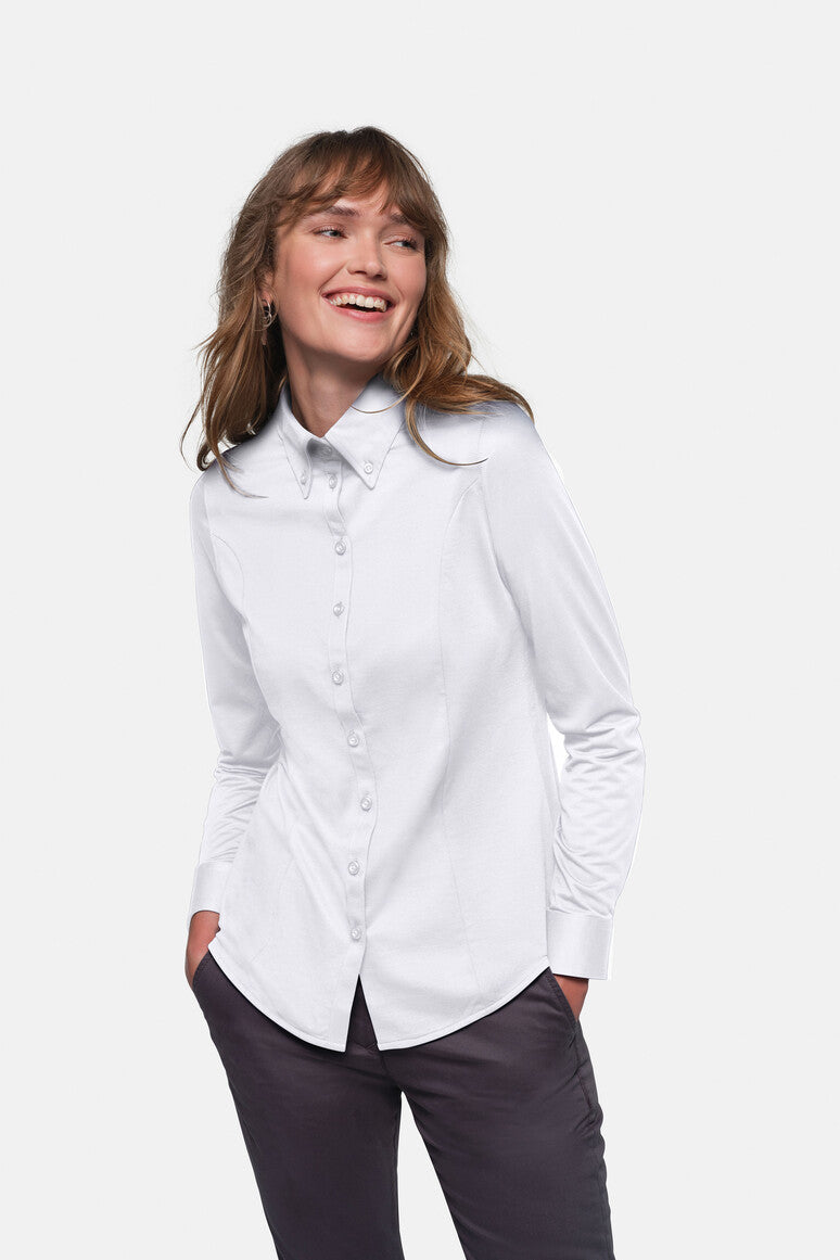 HAKRO Bluse Natural Stretch - weiß
