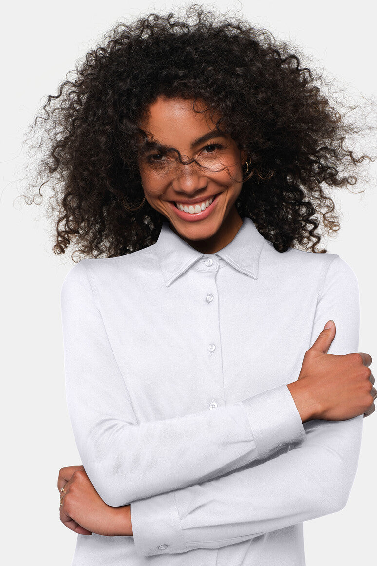 HAKRO COTTON TEC® Bluse - weiß