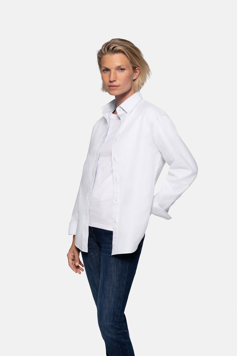HAKRO Oxford Bluse - weiß