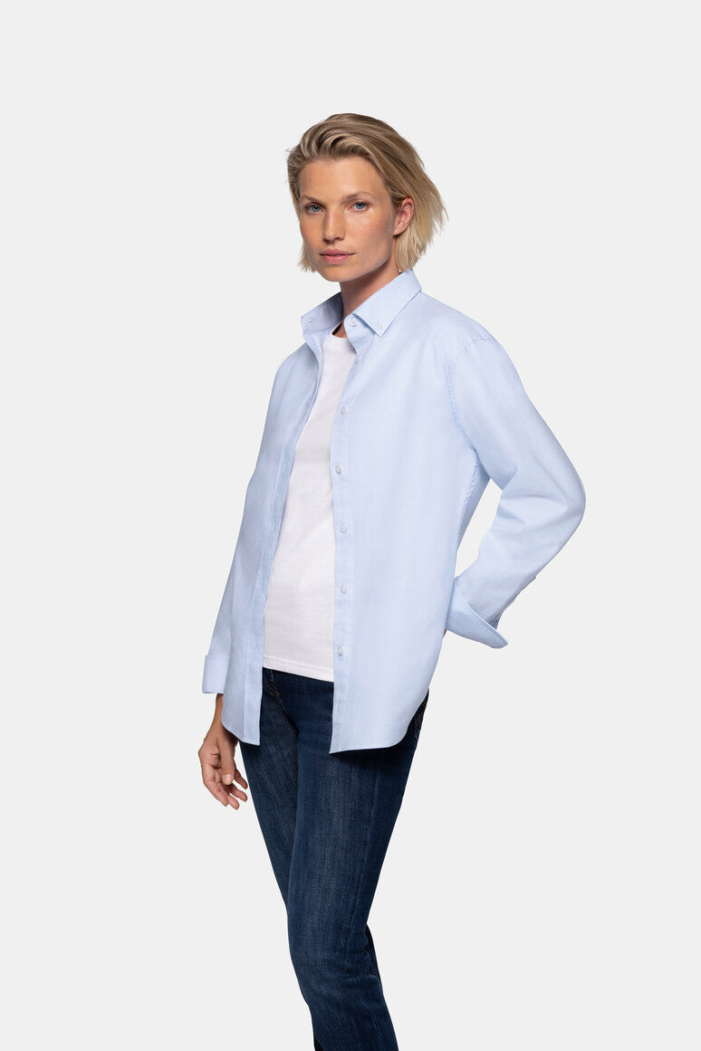 HAKRO Oxford Bluse - himmelblau