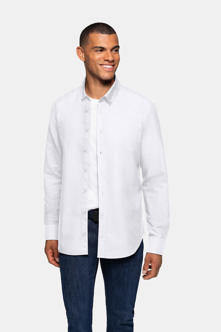 HAKRO Oxford Hemd - weiß