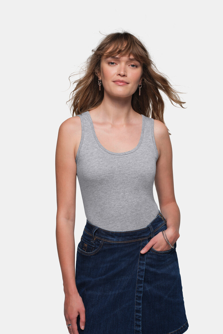 HAKRO Damen Tank-Top Classic - grau meliert