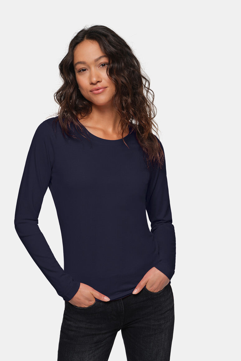 HAKRO Damen Longsleeve Classic - tinte
