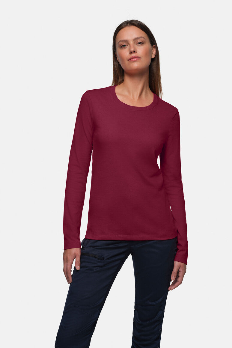 HAKRO Damen Longsleeve MIKRALINAR® - weinrot