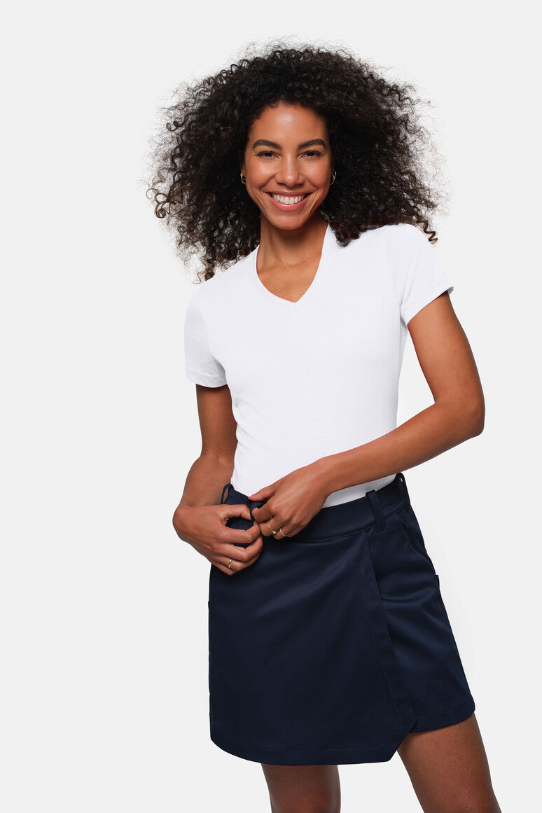 HAKRO Damen V-Shirt MIKRALINAR® - weiß