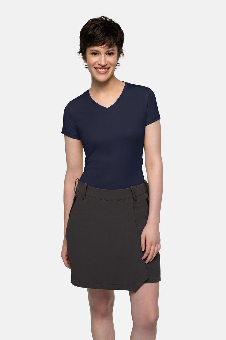 HAKRO Damen V-Shirt COOLMAX® ECO - tinte