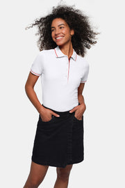 HAKRO Damen Poloshirt Casual - weiß/rot