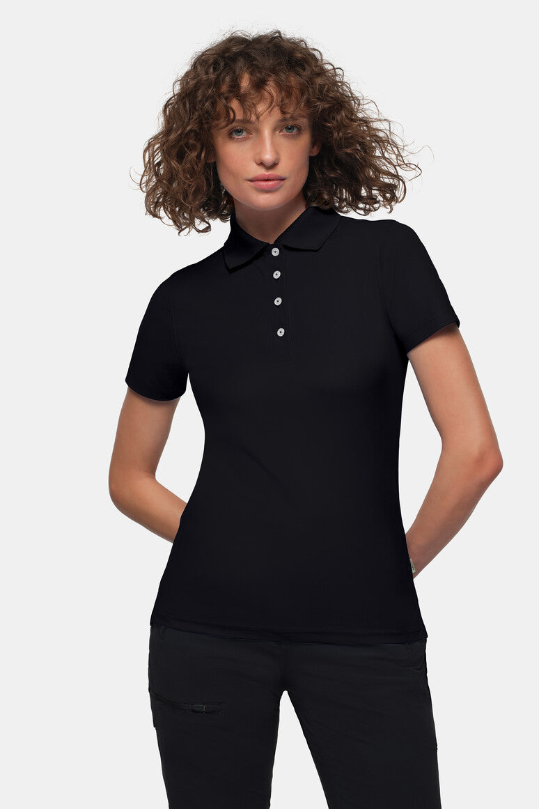 HAKRO Damen Poloshirt COOLMAX® ECO - schwarz