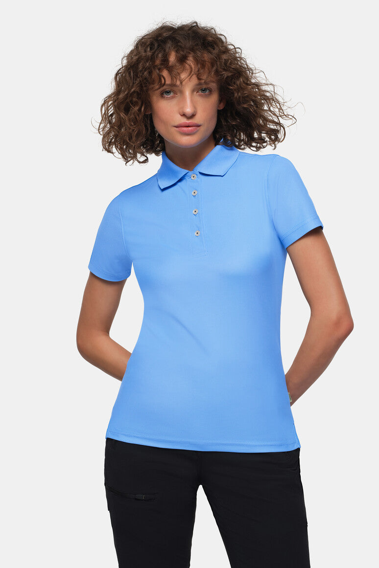 HAKRO Damen Poloshirt COOLMAX® ECO - malibublau