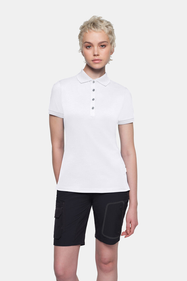 HAKRO COTTON TEC® Damen Poloshirt - weiß