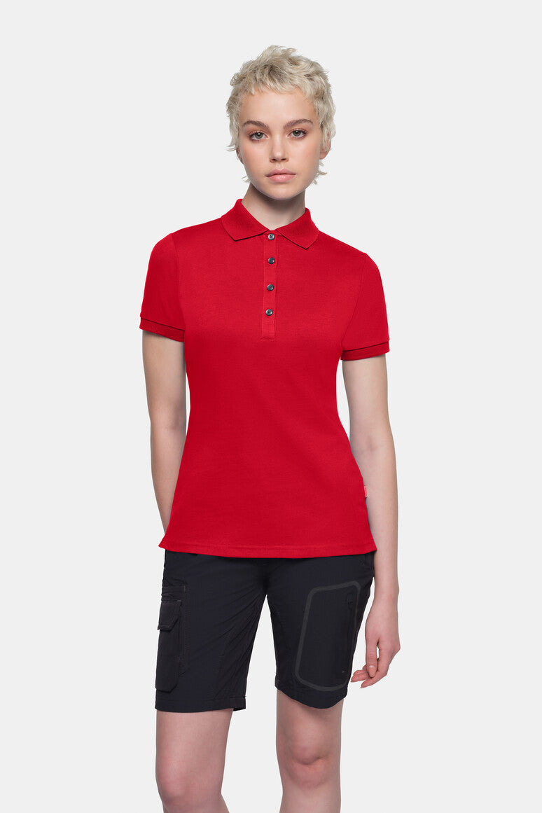 HAKRO COTTON TEC® Damen Poloshirt - rot