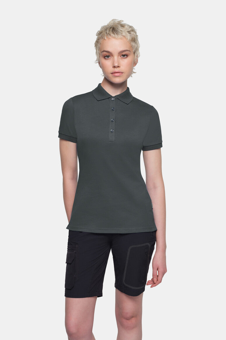 HAKRO COTTON TEC® Damen Poloshirt - anthrazit