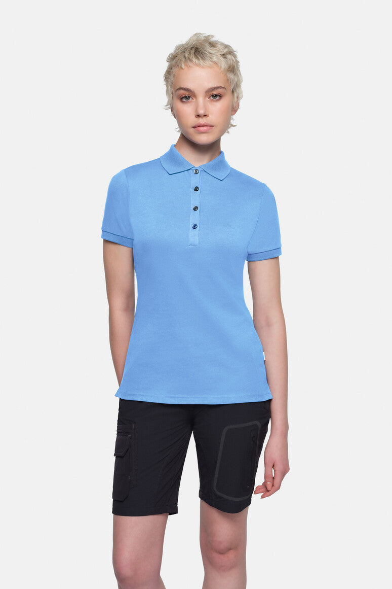HAKRO COTTON TEC® Damen Poloshirt - malibublau