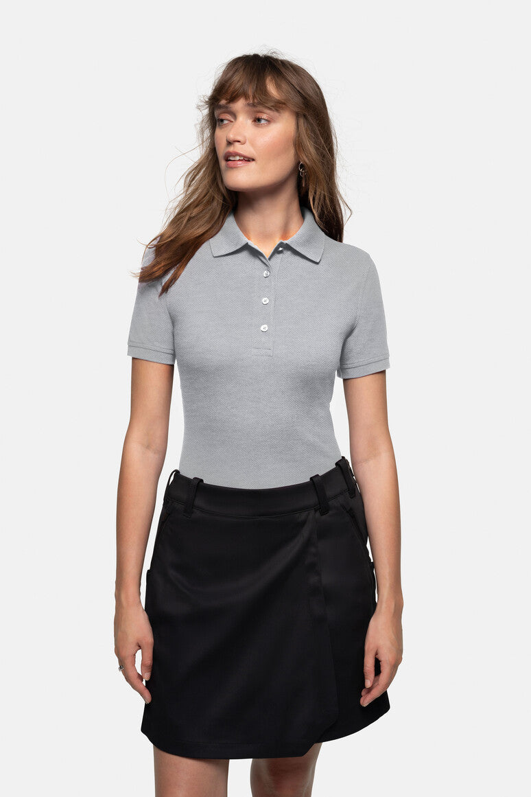 HAKRO Damen Poloshirt MIKRALINAR® - grau meliert