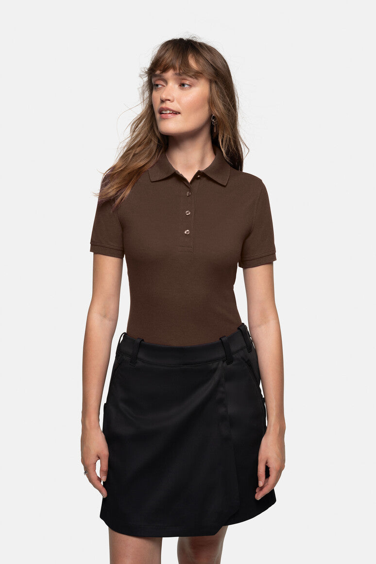 HAKRO Damen Poloshirt MIKRALINAR® - schokolade