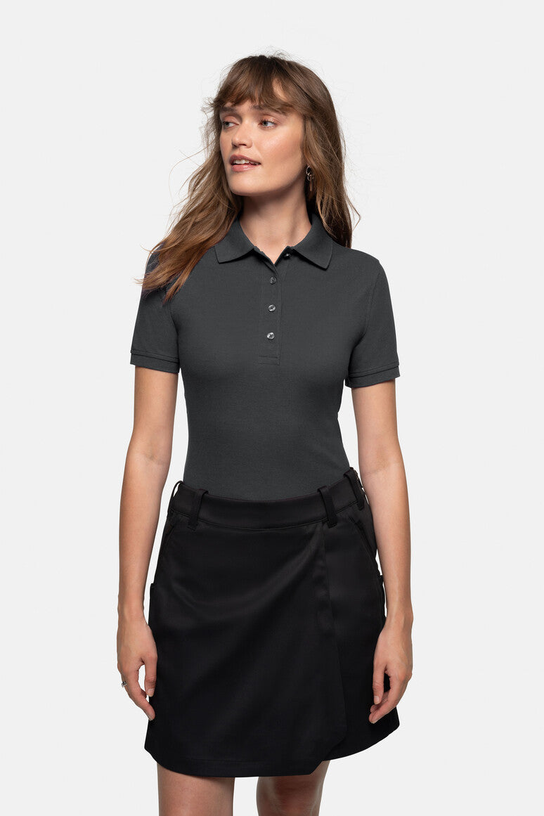 HAKRO Damen Poloshirt MIKRALINAR® - karbongrau
