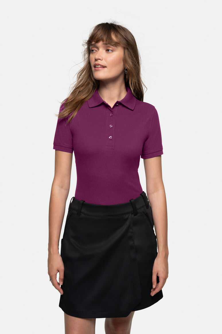 HAKRO Damen Poloshirt MIKRALINAR® - aubergine