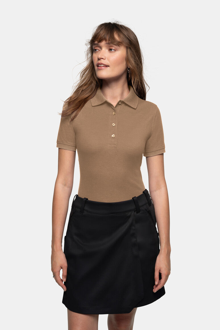HAKRO Damen Poloshirt MIKRALINAR® - nougat