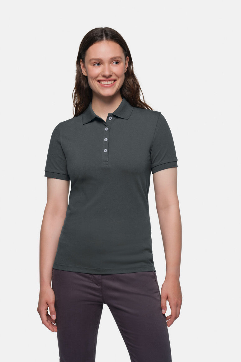 HAKRO Damen Poloshirt Stretch - anthrazit