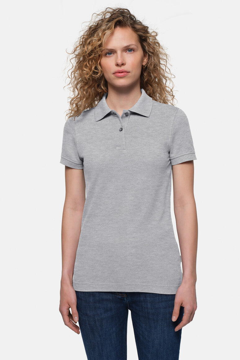 HAKRO Damen Poloshirt Top - grau meliert