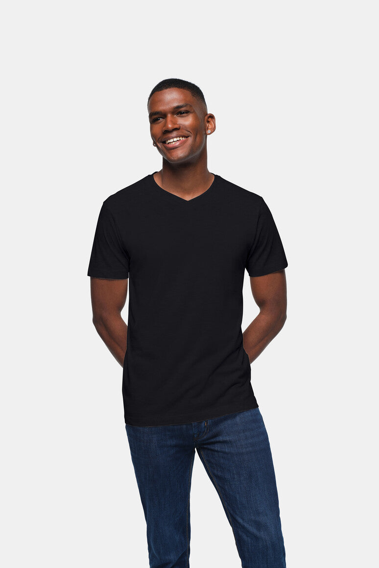 HAKRO V-Shirt Classic - schwarz