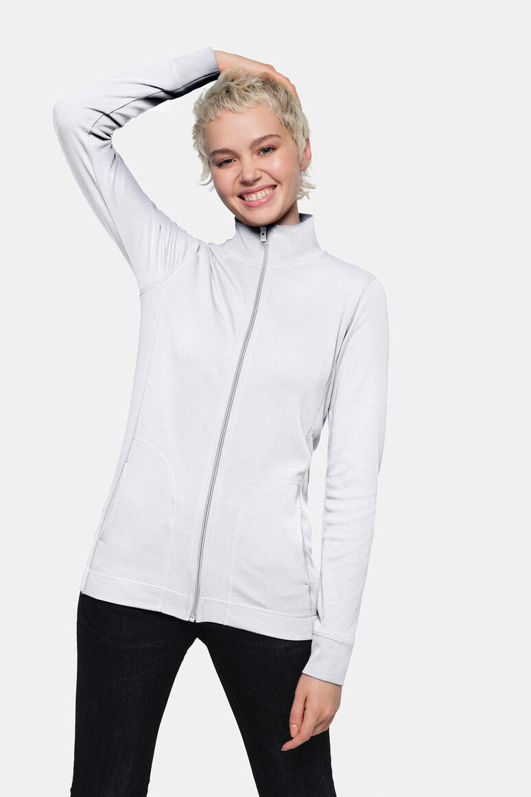 HAKRO Damen Interlockjacke - weiß
