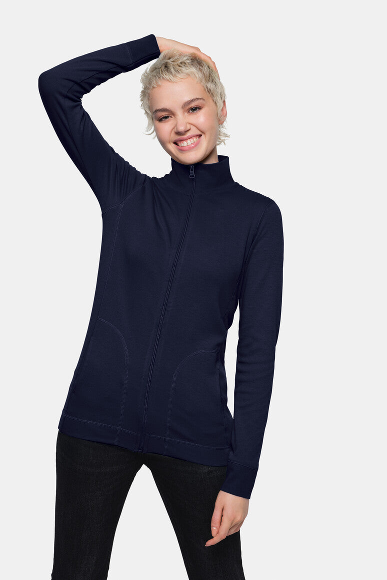 HAKRO Damen Interlockjacke - tinte