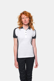 HAKRO Damen Poloshirt Contrast MIKRALINAR® - weiß/anthrazit